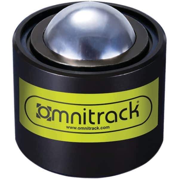 Value Collection - 1 Inch Diameter, Round, Chrome Steel Ball Transfer - 2 Inch Overall Diameter, 1-3/4 Inch Mount Height, 825 Lb. Capacity - Eagle Tool & Supply