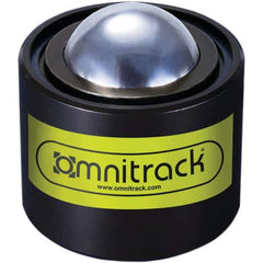 Value Collection - 1-1/2 Inch Diameter, Round, Chrome Steel Ball Transfer - 2-3/8 Inch Overall Diameter, 2-3/8 Inch Mount Height, 2,425 Lb. Capacity - Eagle Tool & Supply