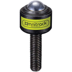 Value Collection - 1/2 Inch Diameter, Round, Chrome Steel Ball Transfer - 7/8 Inch Overall Diameter, 7/8 Inch Mount Height, 100 Lb. Capacity - Eagle Tool & Supply