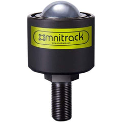 Value Collection - 1 Inch Diameter, Round, Chrome Steel Ball Transfer - 2 Inch Overall Diameter, 2 Inch Mount Height, 825 Lb. Capacity - Eagle Tool & Supply