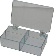 Flambeau - 2-3/4" Wide x 1-1/8" High x 4-1/2" Deep, Small Parts Box - Cellulose Propionate Frame, 4 Compartments, 1-1/4" Wide x 7/8" High x 2" Deep Bin - Eagle Tool & Supply