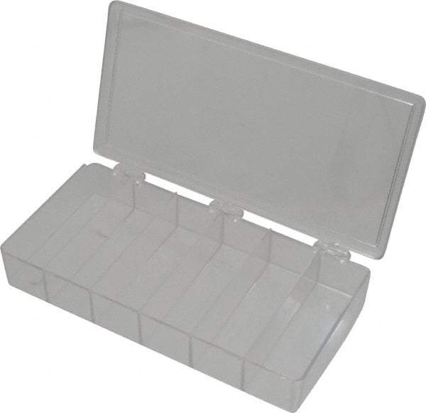 Flambeau - 4-1/2" Wide x 1-3/8" High x 8-1/4" Deep, Small Parts Box - K-Resin Frame, 6 Compartments, 4" Wide x 1-1/8" High x 1-1/4" Deep Bin - Eagle Tool & Supply