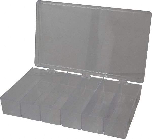 Flambeau - 6-3/4" Wide x 1-3/4" High x 11" Deep, Small Parts Box - K-Resin Frame, 6 Compartments, 6" Wide x 1-1/2" High x 1-5/8" Deep Bin - Eagle Tool & Supply