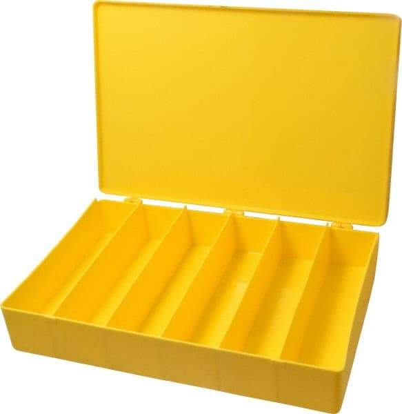 Flambeau - 13-1/8" Wide x 2-5/16" High x 9" Deep, Small Parts Box - Polypropylene Frame, 6 Compartments, 8-1/4" Wide x 2" High x 2" Deep Bin - Eagle Tool & Supply