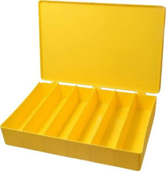 Flambeau - 13-1/8" Wide x 2-5/16" High x 9" Deep, Small Parts Box - Polypropylene Frame, 6 Compartments, 8-1/4" Wide x 2" High x 2" Deep Bin - Eagle Tool & Supply
