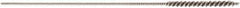 Brush Research Mfg. - 0.063" Diam Helical Stainless Steel Tube Brush - 0.003" Filament Diam, 3/4" Brush Length, 3" OAL, 0.034" Diam Shank - Eagle Tool & Supply