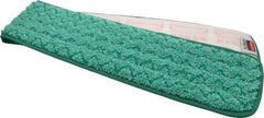 Rubbermaid - 36-1/2" Long x 5-1/2" Wide Microfiber Dust Mop Pad - Hook & Loop, Green - Eagle Tool & Supply