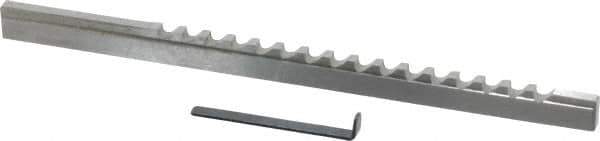 Value Collection - 5/32" Keyway Width, Style B, Keyway Broach - High Speed Steel, Bright Finish, 3/16" Broach Body Width, 19/64" to 1-11/16" LOC, 6-3/4" OAL - Eagle Tool & Supply