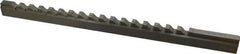 Value Collection - 3/8" Keyway Width, Style D, Keyway Broach - High Speed Steel, Bright Finish, 9/16" Broach Body Width, 1" to 6" LOC, 13-7/8" OAL - Eagle Tool & Supply