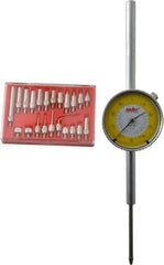 Value Collection - 23 Piece, 4-48 Inch Thread, Steel, 2 Inch Dial Indicator and Point Kit - Use With AGD Indicators - Eagle Tool & Supply
