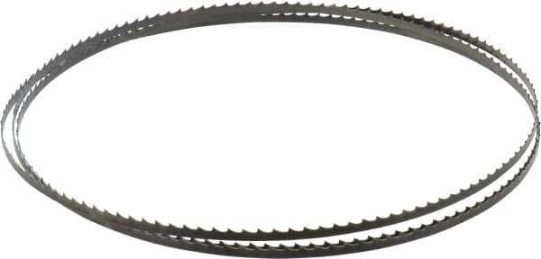 Starrett - 4 TPI, 7' 9" Long x 1/4" Wide x 0.025" Thick, Welded Band Saw Blade - Carbon Steel, Toothed Edge, Raker Tooth Set, Flexible Back, Contour Cutting - Eagle Tool & Supply