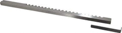 Dumont Minute Man - 3/16" Keyway Width, Style C, Keyway Broach - High Speed Steel, Bright Finish, 3/8" Broach Body Width, 25/64" to 2-1/2" LOC, 11-3/4" OAL, 1,540 Lbs Pressure for Max LOC - Eagle Tool & Supply