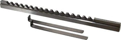 Dumont Minute Man - 5/16" Keyway Width, Style D, Keyway Broach - High Speed Steel, Bright Finish, 9/16" Broach Body Width, 1" to 6" LOC, 13-7/8" OAL, 8,000 Lbs Pressure for Max LOC - Eagle Tool & Supply