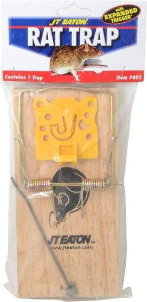 J.T. Eaton - Snap Trap for Use on Rats - 3/8 Inch Long x 4-3/8 Inch Wide x 9-1/2 Inch High, Wood - Eagle Tool & Supply