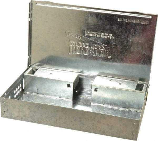 J.T. Eaton - Box Trap for Use on Mice - 10-1/4 Inch Long x 6-1/8 Inch Wide x 1-3/4 Inch High, Galvanized Steel - Eagle Tool & Supply