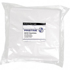 PRO-SOURCE - Flat Fold Clean Room/Lab/Critical Task Wipes - Bag, 9" x 9" Sheet Size, White - Eagle Tool & Supply