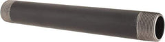 Made in USA - Schedule 80, 1-1/4" Diam x 12" Long Black Pipe Nipple - Threaded - Eagle Tool & Supply