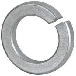 Value Collection - 1-3/8", 1.379" ID, 0.344" Thick Split Lock Washer - Grade 2 Steel, Zinc-Plated Finish, 1.379" Min ID, 1.408" Max ID, 2.219" Max OD - Eagle Tool & Supply