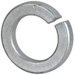Value Collection - 1-3/8", 1.379" ID, 0.344" Thick Split Lock Washer - Grade 2 Steel, Zinc-Plated Finish, 1.379" Min ID, 1.408" Max ID, 2.219" Max OD - Eagle Tool & Supply