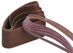 Norton - 2" Wide x 132" OAL, 120 Grit, Aluminum Oxide Abrasive Belt - Aluminum Oxide, Fine, Coated, X Weighted Cloth Backing, Series R228 - Eagle Tool & Supply