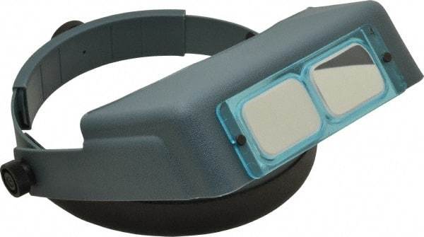 Made in USA - 2x Magnification, Optical Glass, Rectangular Magnifier - Headband Mount, 10 Inch Focal Distance - Eagle Tool & Supply