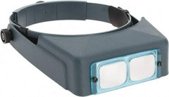 Made in USA - 3.5x Magnification, Optical Glass, Rectangular Magnifier - Headband Mount, 4 Inch Focal Distance - Eagle Tool & Supply