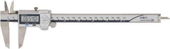 Mitutoyo - 0 to 200mm Range, 0.01mm Resolution, IP67 Electronic Caliper - Stainless Steel with 50mm Stainless Steel Jaws, 0.001" Accuracy, SPC Output - Eagle Tool & Supply