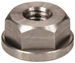 Gibraltar - 1/4-20, 5/8" Flange Diam, 5/16" High, 1/2" Across Flats, Flange Nut - Grade 303 Stainless Steel, 3/32" Flange Height - Eagle Tool & Supply