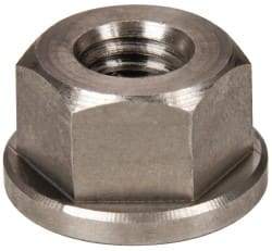 Gibraltar - 3/8-16, 7/8" Flange Diam, 1/2" High, 11/16" Across Flats, Flange Nut - Grade 303 Stainless Steel, 1/8" Flange Height - Eagle Tool & Supply