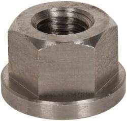 Gibraltar - 3/4-10, 1-5/8" Flange Diam, 1" High, 1-1/4" Across Flats, Flange Nut - Grade 303 Stainless Steel, 1/4" Flange Height - Eagle Tool & Supply