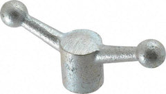 Gibraltar - 2 Offset Arms, Zinc Plated, Blank Speed Handle - 2-1/4" High, 1/2" Arm Diam, 1-1/8" Hub Diam, 3/4" Ball Diam - Eagle Tool & Supply