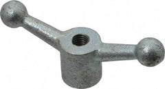 Gibraltar - 2 Offset Arms, 1/2-13" Hole, Zinc Plated, Tapped Speed Handle - 2-1/4" High, 1/2" Arm Diam, 1-1/8" Hub Diam, 3/4" Ball Diam - Eagle Tool & Supply