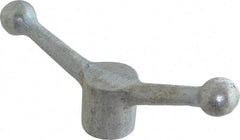 Gibraltar - 2 Offset Arms, Zinc Plated, Blank Speed Handle - 2-15/16" High, 5/8" Arm Diam, 1-5/8" Hub Diam, 1" Ball Diam - Eagle Tool & Supply
