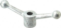 Gibraltar - 2 Offset Arms, 0.749" Hole, Zinc Plated, Reamed Speed Handle - 2-15/16" High, 5/8" Arm Diam, 1-5/8" Hub Diam, 1" Ball Diam - Eagle Tool & Supply