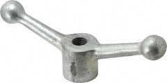 Gibraltar - 2 Offset Arms, 3/4-10" Hole, Zinc Plated, Tapped Speed Handle - 2-15/16" High, 5/8" Arm Diam, 1-5/8" Hub Diam, 1" Ball Diam - Eagle Tool & Supply