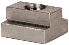 Gibraltar - 5/16-18 Blind Tapped T Slot Nut - 3/8" Slot Width, 5/8 x 7/32" Base Width x Height, 3/4 x 13/32" OAL x Height - Eagle Tool & Supply