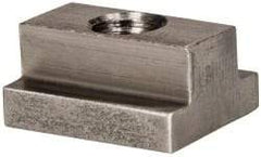 Gibraltar - 3/8-16 Blind Tapped T Slot Nut - 7/16" Slot Width, 3/4 x 7/32" Base Width x Height, 1 x 1/2" OAL x Height - Eagle Tool & Supply