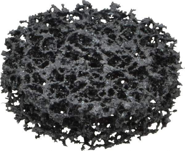 3M - 2" Very Coarse Grade Silicon Carbide Deburring Disc - 1/4" Center Hole, Arbor Connection, Black, 12,000 Max RPM - Eagle Tool & Supply