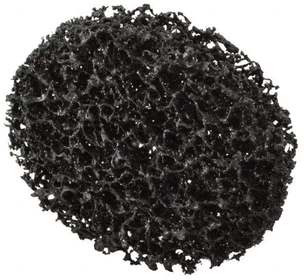 3M - 3" Very Coarse Grade Silicon Carbide Deburring Disc - 1/4" Center Hole, Arbor Connection, Black, 8,500 Max RPM - Eagle Tool & Supply