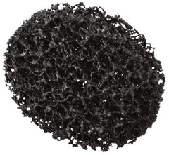 3M - 3" Very Coarse Grade Silicon Carbide Deburring Disc - 1/4" Center Hole, Arbor Connection, Black, 8,500 Max RPM - Eagle Tool & Supply