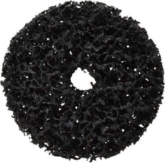 3M - 3" Very Coarse Grade Silicon Carbide Deburring Disc - 1/2" Center Hole, Arbor Connection, Black, 8,500 Max RPM - Eagle Tool & Supply