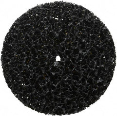 3M - 4" Very Coarse Grade Silicon Carbide Deburring Disc - 1/4" Center Hole, Arbor Connection, Black, 6,000 Max RPM - Eagle Tool & Supply