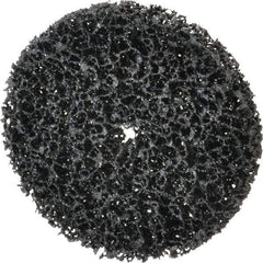3M - 4" Very Coarse Grade Silicon Carbide Deburring Disc - 3/8" Center Hole, Arbor Connection, Black, 6,000 Max RPM - Eagle Tool & Supply