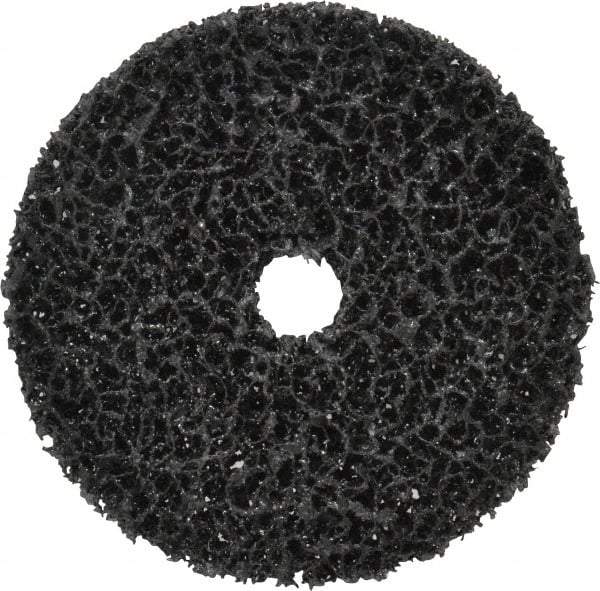 3M - 4" Very Coarse Grade Silicon Carbide Deburring Disc - 5/8" Center Hole, Arbor Connection, Black, 6,000 Max RPM - Eagle Tool & Supply