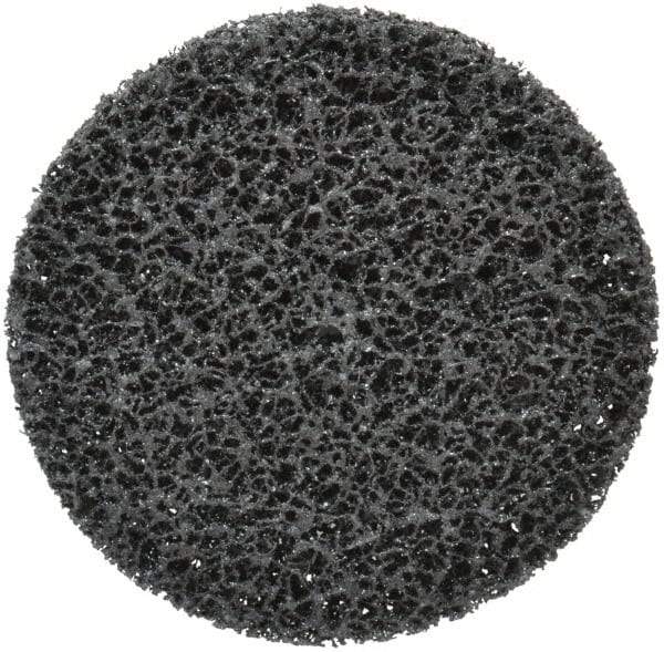 3M - 6" Very Coarse Grade Silicon Carbide Deburring Disc - 1/4" Center Hole, Arbor Connection, Black, 4,000 Max RPM - Eagle Tool & Supply