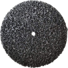 3M - 6" Very Coarse Grade Silicon Carbide Deburring Disc - 3/8" Center Hole, Arbor Connection, Black, 4,000 Max RPM - Eagle Tool & Supply