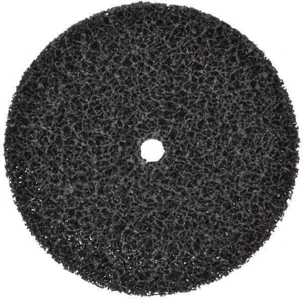 3M - 7" Very Coarse Grade Silicon Carbide Deburring Disc - 5/8" Center Hole, Arbor Connection, Black, 3,300 Max RPM - Eagle Tool & Supply
