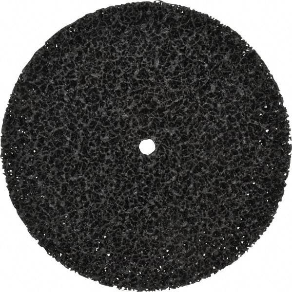3M - 8" Very Coarse Grade Silicon Carbide Deburring Disc - 1/2" Center Hole, Arbor Connection, Black, 3,000 Max RPM - Eagle Tool & Supply