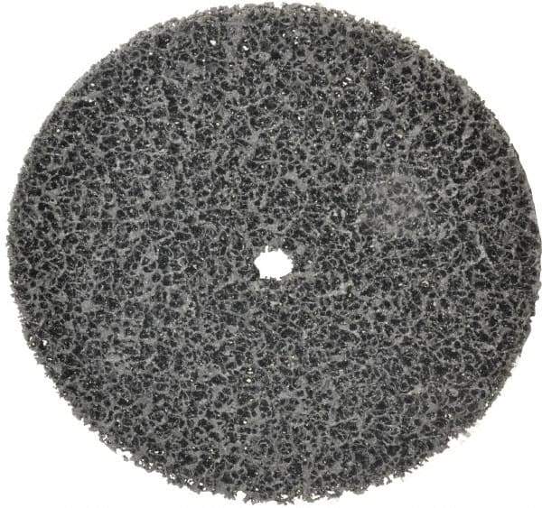 3M - 8" Very Coarse Grade Silicon Carbide Deburring Disc - 5/8" Center Hole, Arbor Connection, Black, 3,000 Max RPM - Eagle Tool & Supply
