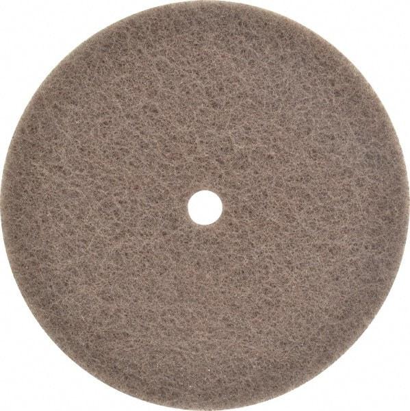 3M - 6" Very Fine Grade Silicon Carbide Deburring Disc - 1/2" Center Hole, Arbor Connection, 4,000 Max RPM - Eagle Tool & Supply